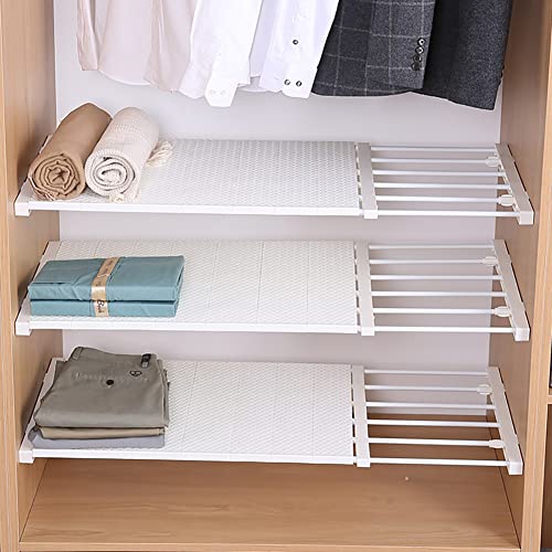 DukeIo Ausziehbar Schrank Regaltrenner Einstellbare Schrank Organizer Regaltrenner Kleiderschrank für Badezimmer Küchenschrank Kühlschrank Kleiderschrank (35cm Weit, Einstellbare Länge 50-80cm) von DukeIo