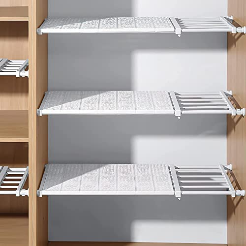 DukeIo Spanngestell und Zugstange Einziehbar Verstellbar Lagerregal Teiler Schrank Trennwand Kleiderschrank, Schuhschrank (36 cm breit, verstellbare Länge 38–60 cm) von DukeIo