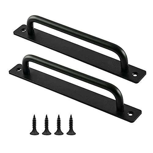 Dulau 2 Stück Scheunentor-Griff, Schiebetür zieht-Griff Hochleistungs Griff Schrank Türgriffe Schubladenknöpfe, Küchengriffe, Eisenware Türgriff für eine Holztür, Gartenrüt, Schranktür, Schwarz Dulau 2 Stück Scheunentor-Griff, Schiebetür zieht-Griff Hochleistungs Griff Schrank Türgriffe Schubladenknöpfe, Küchengriffe, Eisenware Türgriff für eine Holztür, Gartenrüt, Schranktür, Schwarz von Lulullaby
