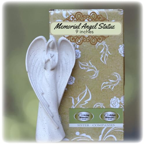 Engel Statue Beileidsgeschenk Gedenkstätte, Beerdigungsblumen Alternative, Komfort Trauer, geliebter Menschen Verlust, Kondolenzen ausdrücken, jemand geht weg, Gedenkfiguren für Familie, Freund von Dulaya Memories In Art