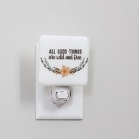 Alle Guten Dinge Sind Wild Und Frei Geschmolzene Glas Nachtlicht | The One Boho Baby Kinderzimmer Dekor von DulcetDesign