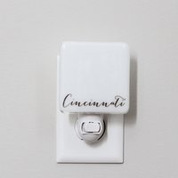 Cincinnati Verschmolzen Glas Nachtlicht | Stadt-Nachtlicht Custom-Stadt Stadt Stolz Geben Sie Custom Zustand Benutzerdefinierte Wortlaut von DulcetDesign