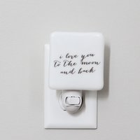 Ich Liebe Dich Bis Zum Mond Und Zurück Geschmolzene Glas Nachtlicht | Kindergarten Baby-Dusche-Geschenk Kinder Gender-Neutral Weltraum Sterne von DulcetDesign
