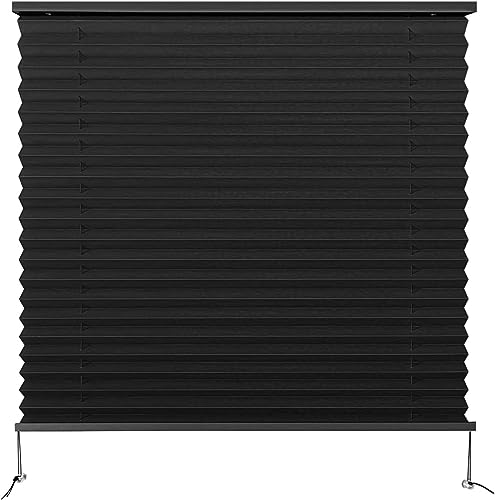Dulepax Wohnmobil Jalousien Plisseschirme,wohnmobil Rollo Fenster,66cm W x 61cm L Schwarz wohnmobil Fenster plissee Rollo,Wohnmobil Fensterblenden für Wohnmobil Reiseanhänger Wohnmobil Fenster von Dulepax