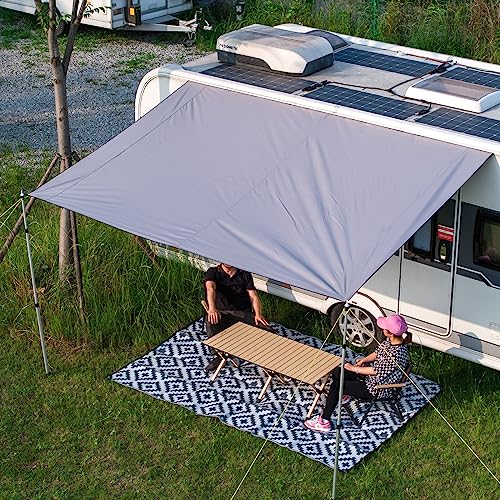 Dulepax vorzelt Wohnwagen Sonnensegel Markise mit keder，Auto Camping markisen, 3000mm Wasserdicht und UV-beständig, geeignet für SUVs, Vans und Wohnmobilen,2.96Mx2.45M von Dulepax