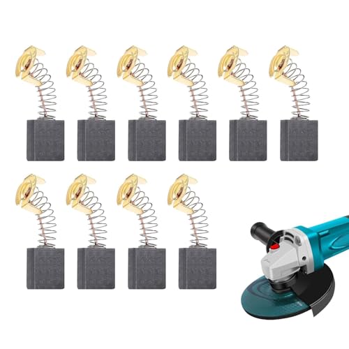 10 Stück Kohlebürsten für Elektromotoren, #153 Motor-Kohlebürsten, Kohlen für Winkelschleifer, Power Tool Waschmaschine, Geeignet für Verschiedene Werkzeuge (13.5mm x 6.5mm x 8mm) 10 Stück Kohlebürsten für Elektromotoren, #153 Motor-Kohlebürsten, Kohlen für Winkelschleifer, Power Tool Waschmaschine, Geeignet für Verschiedene Werkzeuge (13.5mm x 6.5mm x 8mm) von Duluok