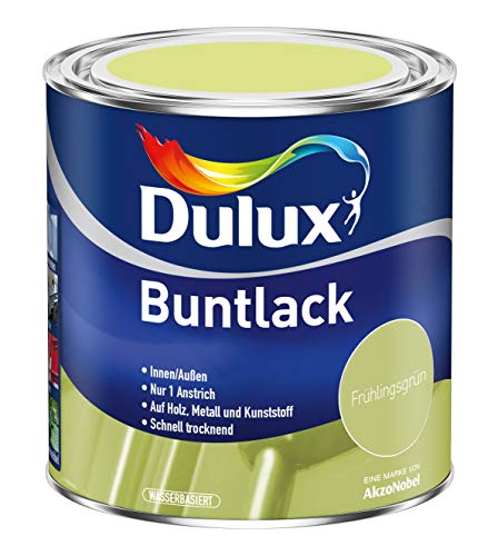 3 x 500ml Dulux Buntlack glänzend für Innen/Außen Frühlingsgrün von Dulux