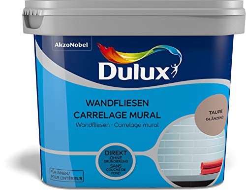 Dulux Fresh up WANDFLIESENFARBE GLZ TAUPE, 750 ml, 5289291, taupe glänzend, 0,75 Liters von Dulux
