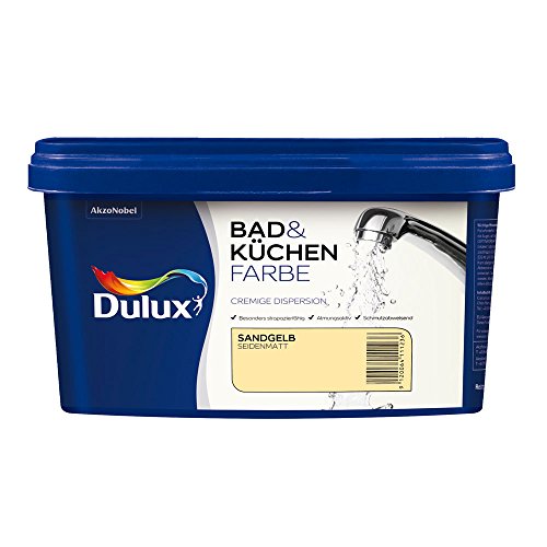 Dulux 5087513 Bad- & Küchenfarbe matt, Sandgelb von Dulux