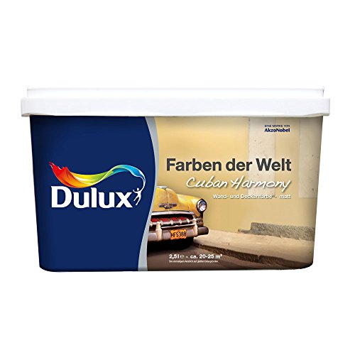 Dulux 5163214 Farben der Welt Wand- und Deckenfarbe matt, Cuban Harmony Intensiv von Dulux