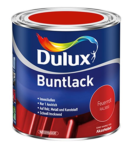 Dulux 5194558 Buntlack seidenmatt, Feuerrot von Dulux