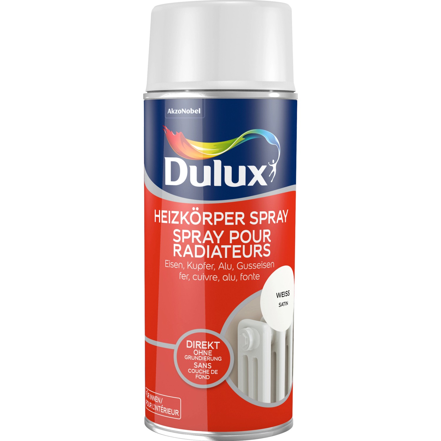 Dulux Fresh Up Heizkörper-Lackspray Satin Weiß 400 ml von Dulux