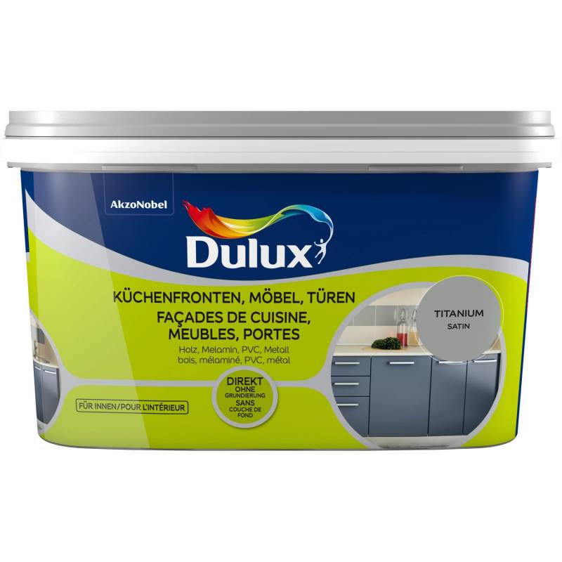 Dulux Fresh Up Lack für Küchen, Möbel und Türen Satin Titanium 2 l von Dulux