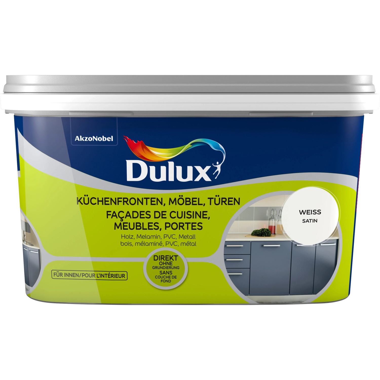 Dulux Fresh Up Lack für Küchen, Möbel und Türen Satin Weiß 2 l von Dulux