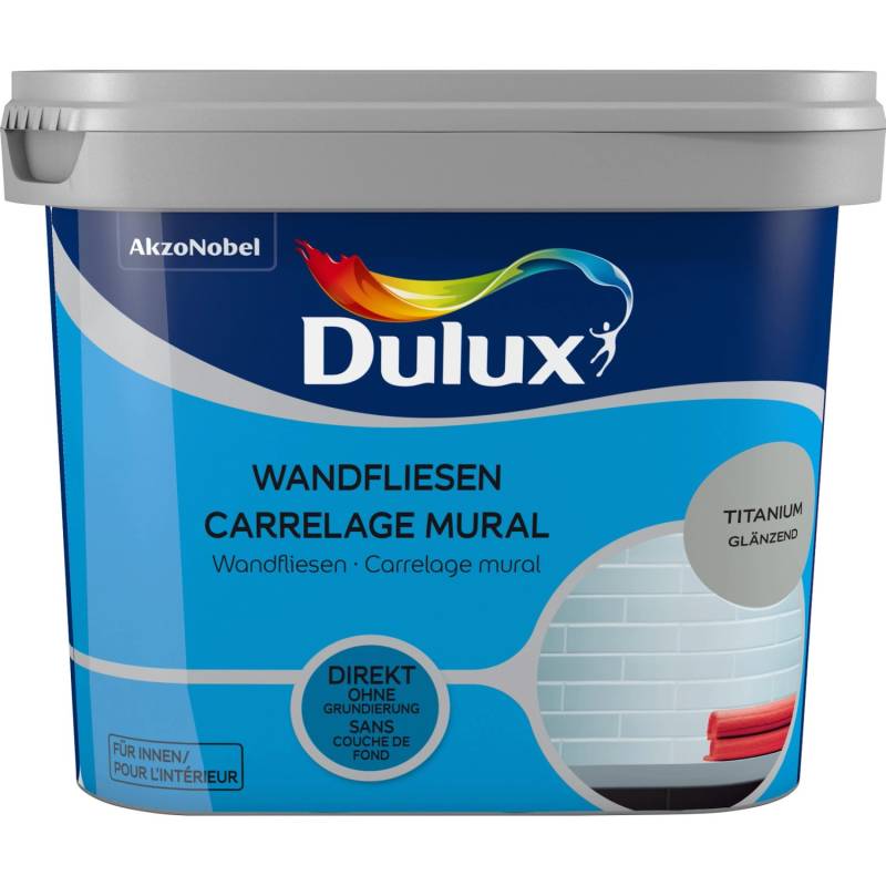 Dulux Fresh Up Wandfliesenlack Glänzend Titanium 750 ml von Dulux