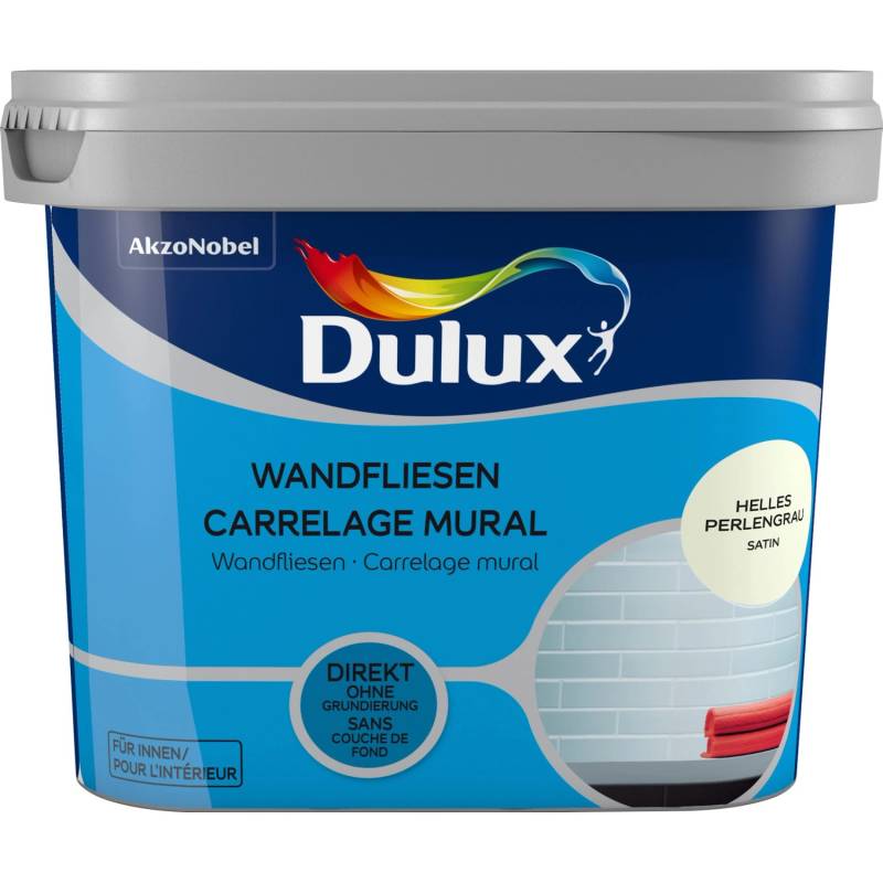 Dulux Fresh Up Wandfliesenlack Satin Helles Perlgrau 750 ml von Dulux