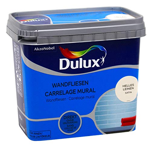 Dulux Fresh up Renovierfarbe Wandfliese 750 ml Helles Leinen satin von Dulux