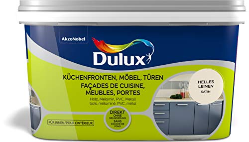 Dulux Fresh Up Farbe für Küchen, Möbel, Türen, 750ml, HELLES LEINEN, seidenmatt | einfache Renovierung + Anwendung, erhältlich in 7 weiteren Trend-Farben von Dulux