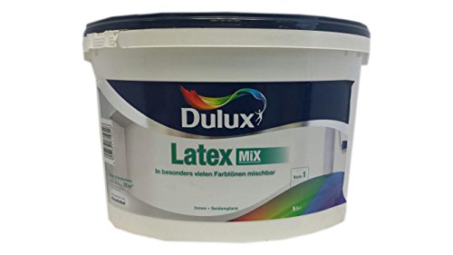 Dulux Latex Mix Base1 Wandfarbe Seidengläzend Weiß 5 L von Dulux