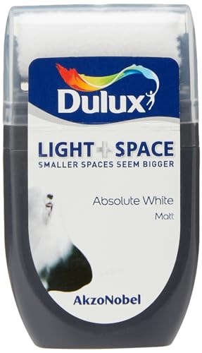 Dulux Light & Space Tester Aquarellfarbe, Absolutweiß, 30 ml Dulux Light & Space Tester Aquarellfarbe, Absolutweiß, 30 ml von Dulux