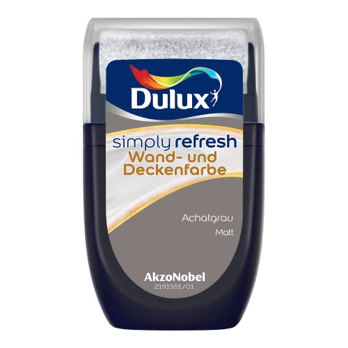 Dulux Simply Refresh Wand- und Deckenfarbe Achatgrau Tester 30 ml von Dulux