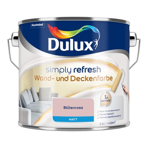 Dulux Simply Refresh Wand- und Deckenfarbe Blütenrosa 2,5l von Dulux