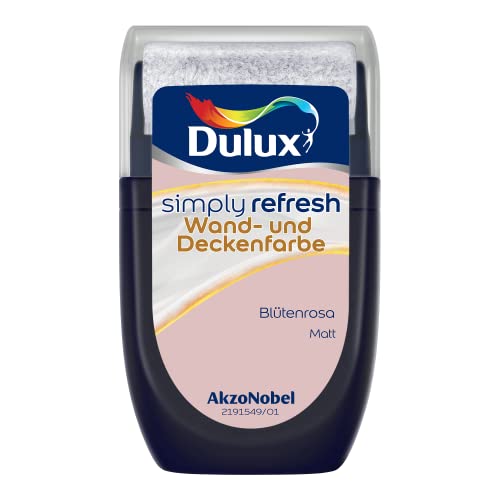 Dulux Simply Refresh Wand- und Deckenfarbe - Blütenrosa – Tester 30 ml - Erfrischende, langlebige Innenfarbe für ein schönes Zuhause von Dulux