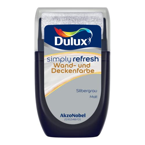Dulux Simply Refresh Wand- und Deckenfarbe Silbergrau Tester 30 ml von Dulux