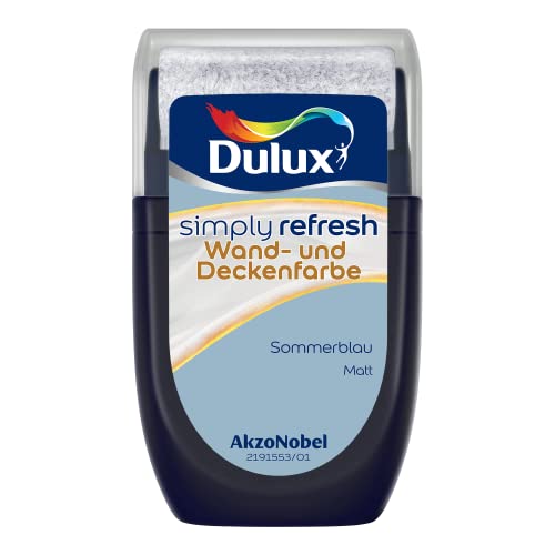 Dulux Simply Refresh Wand- und Deckenfarbe, sommerblau, Tester 30 ml von Dulux