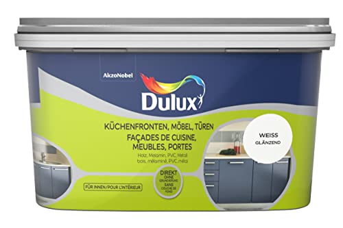 Dulux Fresh Up Farbe für Küchen, Möbel, Türen, 2L, WEISS, glänzend | einfache Renovierung + Anwendung, erhältlich in 7 weiteren Trend-Farben von Dulux