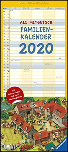 Ali Mitgutsch Familienkalender 2020 – Wandkalender – Familienplaner mit 5 Spalten – Format 22 x 49 cm: Rundherum in Stadt und Land von Dumont Kalenderverlag