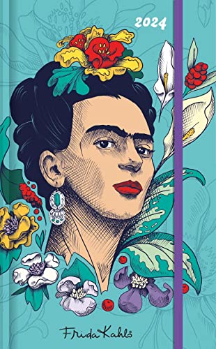 Frida Kahlo Wochen-Notizkalender groß 2024 - Taschen-Kalender 13x21 cm - mit Verschlussband & Falttasche - Weekly von Dumont Kalenderverlag