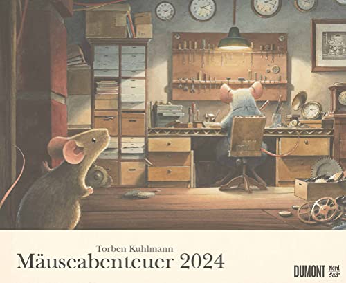 DUMONTTorben Kuhlmann Mäuseabenteuer Wandkalender 2024, im Format 52 x 42,5 cm, Monatskalender mit Illustrationen aus Bestsellern, Wandkalender von DUMONT