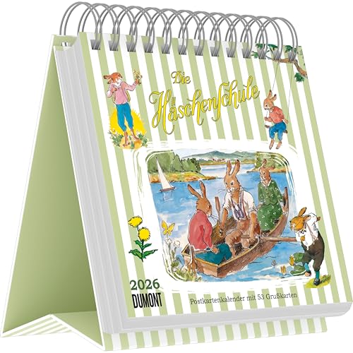 Die Häschenschule - Postkartenkalender mit 53 Grußkarten von Dumont