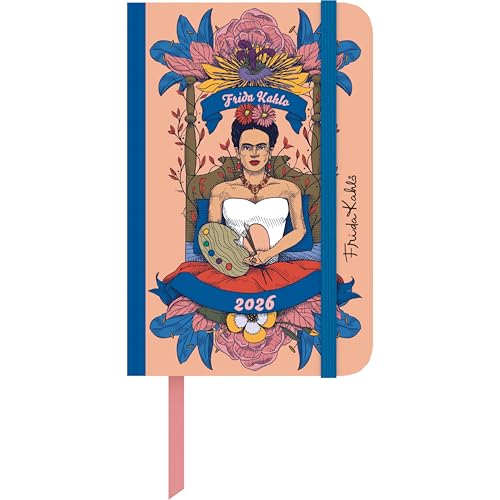 Frida Kahlo Wochen-Notizkalender klein 2026 - Taschen-Kalender 9x14 cm - mit Verschlussband & Falttasche - Weekly von DUMONT