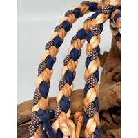 Geflochtene Paracord Hundeleine Navy Blau, Kupfer Und Apricot, Handgefertigt, Mit Namensoption Geflochtene Paracord Hundeleine Navy Blau, Kupfer Und Apricot, Handgefertigt, Mit Namensoption von DunDanDan