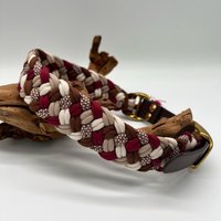 Paracord Hundehalsband, Verstellbar, Geflochten in Bordeaux, Braun, Mocca Und Cream, Auch Für Windhunde, Beschläge Aus Messing Paracord Hundehalsband, Verstellbar, Geflochten in Bordeaux, Braun, Mocca Und Cream, Auch Für Windhunde, Beschläge Aus Messing von DunDanDan