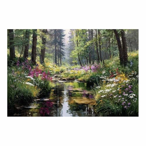 DunPei Abstrakte Bilder Leinwand Baum Deko Schlafzimmer, Wandbilder Wohnzimmer Modern Natur Kunstdruck Flur Badezimmer Wohnung Büro Villa(Grün127)-70x100cm Ungerahmt von DunPei