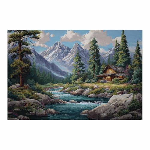 DunPei Pastorales Leinwand Bilder, Bauernhaus Wandbilder Wohnzimmer Kunstdruck, Schlafzimmer Gemälde Desktop Badezimmer Büro Zimmer Esszimmer(Grau05)-70x100cm Ungerahmt von DunPei