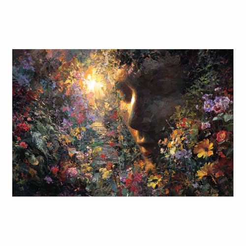 DunPei Pastorales Leinwand Bilder, Blumen Wandbilder Wohnzimmer Kunstdruck, Schlafzimmer Gemälde Desktop Badezimmer Büro Zimmer Esszimmer(Braun125)-30x45cm Ungerahmt von DunPei