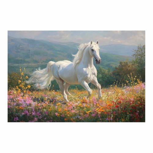 DunPei Pastorales Leinwand Bilder, Blumen Wandbilder Wohnzimmer Kunstdruck, Schlafzimmer Gemälde Desktop Badezimmer Büro Zimmer Esszimmer(Weiß53)-80x120cm Ungerahmt von DunPei