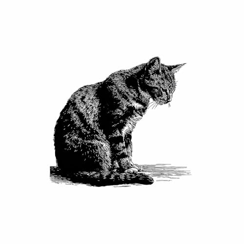DunPei Wandkunst auf Leinwand mit Tiermotiv Schnelle Katze Poster an der Wand sind auch ideale Geschenke für Familie Paare(Schwarz Weiß79)-50x70cm Ungerahmt von DunPei