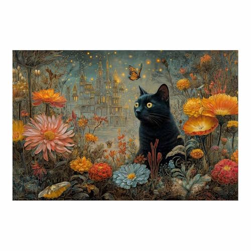 DunPei Wandkunst auf Leinwand mit Tiermotiv Süße Katze Poster an der Wand sind auch ideale Geschenke für Familie Paare(Mehrfarbige30)-80x120cm Ungerahmt von DunPei