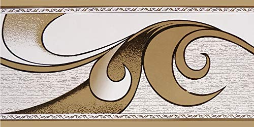 Dundee Deco BD5020 Tapete zum Abziehen und Aufkleben, abstrakt, braun, Retro-Design, Rolle, 10 m x 5 cm, selbstklebend von Dundee Deco