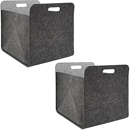 DuneDesign 2er Set: 100% Recycling Filz Aufbewahrungsbox 33x38x33 - Kompatibel Mit Kallax Regal - Für Kleider, Bücher, Spielzeug - Cube Storage Einsatz DuneDesign 2er Set: 100% Recycling Filz Aufbewahrungsbox 33x38x33 - Kompatibel Mit Kallax Regal - Für Kleider, Bücher, Spielzeug - Cube Storage Einsatz von DuneDesign