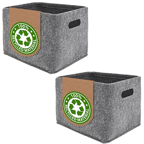DuneDesign 2er Set: 100% Recycling Filz Aufbewahrungsbox 32x26x23 Organizer Aufbewahrungskorb Faltbar für Regale Treppe Anthrazit Storage Basket DuneDesign 2er Set: 100% Recycling Filz Aufbewahrungsbox 32x26x23 Organizer Aufbewahrungskorb Faltbar für Regale Treppe Anthrazit Storage Basket von DuneDesign