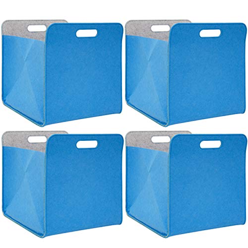 DuneDesign 4er Set: 100% Recycling Filz Aufbewahrungsbox 33x38x33 - Kompatibel Mit Kallax Regal - Für Kleider, Bücher, Spielzeug - Cube Storage Einsatz DuneDesign 4er Set: 100% Recycling Filz Aufbewahrungsbox 33x38x33 - Kompatibel Mit Kallax Regal - Für Kleider, Bücher, Spielzeug - Cube Storage Einsatz von DuneDesign