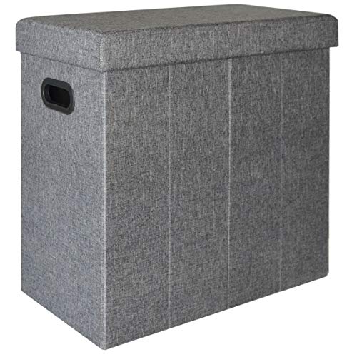 DuneDesign Faltbarer Wäschekorb 70L Wäschetruhe mit Deckel Wäschebox mit Griffen Wäschesammler Leinen-Optik Grau DuneDesign Faltbarer Wäschekorb 70L Wäschetruhe mit Deckel Wäschebox mit Griffen Wäschesammler Leinen-Optik Grau von DuneDesign