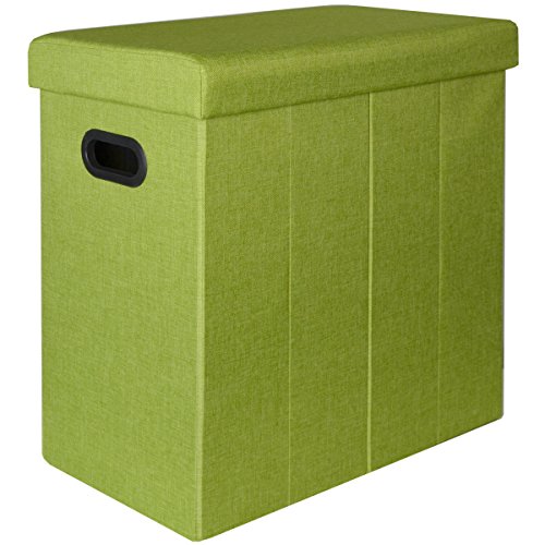 DuneDesign Faltbarer Wäschekorb 70L Wäschetruhe mit Deckel Wäschebox mit Griffen Wäschesammler Leinen-Optik Grün DuneDesign Faltbarer Wäschekorb 70L Wäschetruhe mit Deckel Wäschebox mit Griffen Wäschesammler Leinen-Optik Grün von DuneDesign