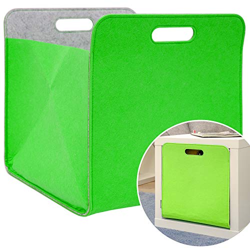 DuneDesign 100% Recycling Filz: Aufbewahrungsbox 33x38x33 - Kompatibel mit IKEA Kallax - Cube Storage Boxen für Kallax Regal Bücherregal Einsatz Box Aufbewahrungsbox Kleider Spielzeug Aufbewahrungsbox von DuneDesign